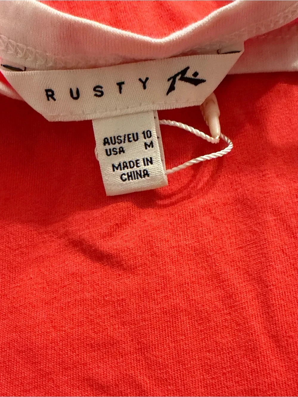 Rusty Red Cropped Camisole with Cream Trim